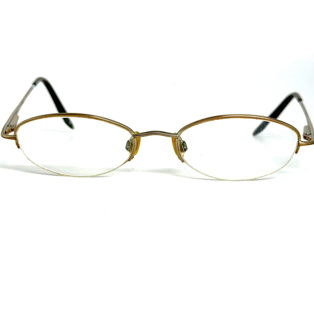 Anne Klein AK 9038 K1536-S Gold Oval Semi Rimless Eyeglass Frames 50-18-135